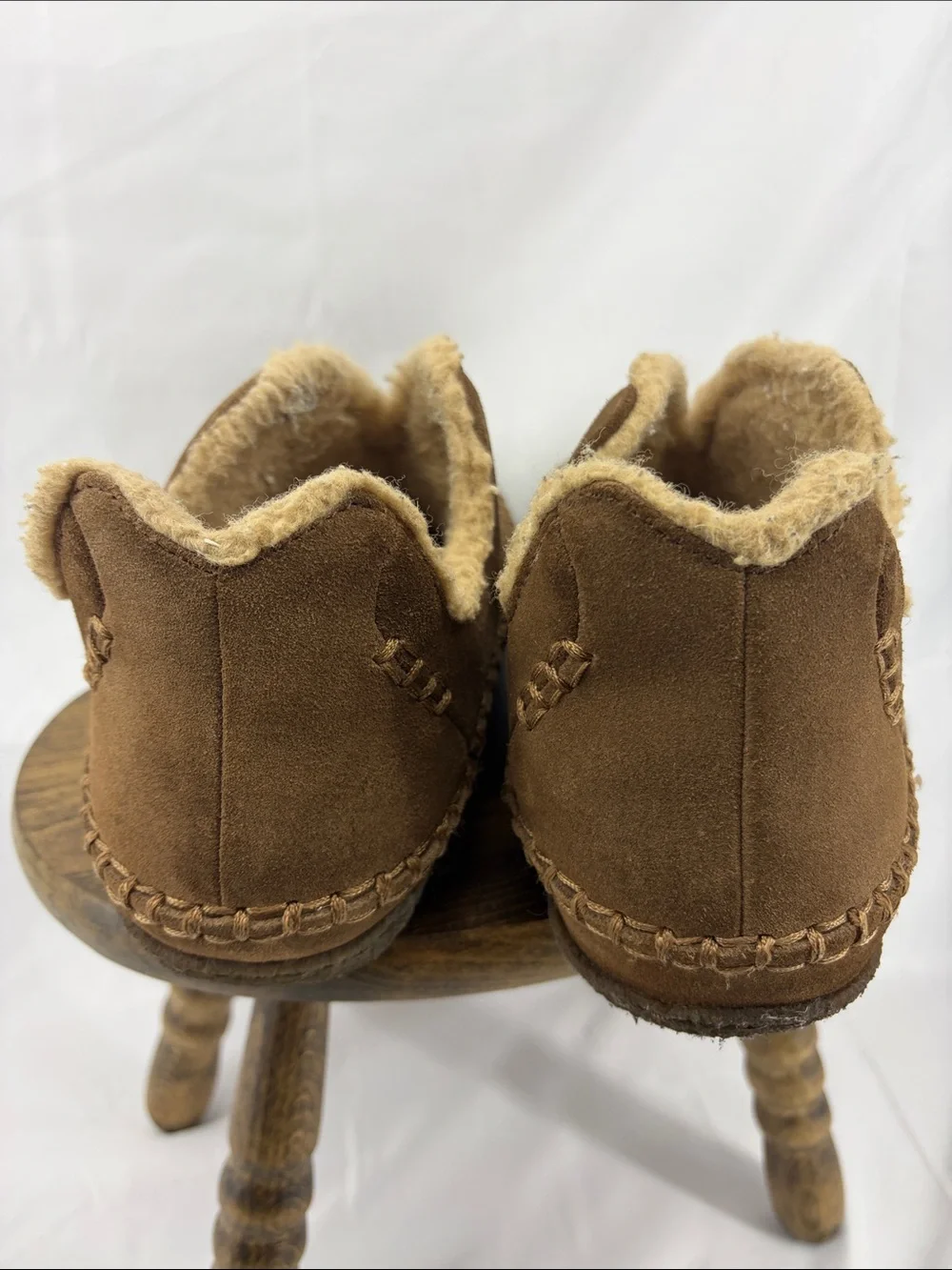 Sorel Manawan Suede Moccasin Bootie Slippers w/ Faux Fur Lining, Mens 10